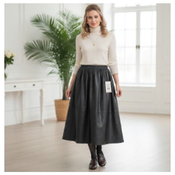 Misook Dresses & Skirts - Misook Leather Maxi Skirt – Size Large, New with Tags